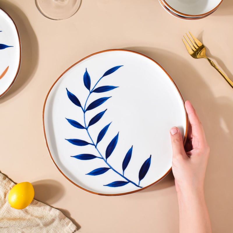 Palm Leaf Plates - Serving plate, rice plate, ceramic dinner plates| Plates for dining table & home decor