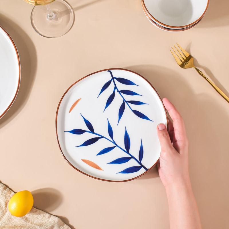 Palm Leaf Plates - Serving plate, rice plate, ceramic dinner plates| Plates for dining table & home decor