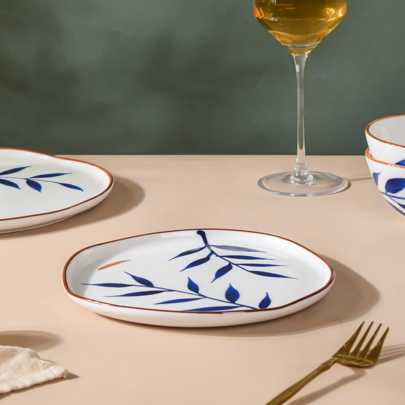 Palm Leaf Plates - Serving plate, rice plate, ceramic dinner plates| Plates for dining table & home decor