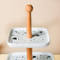 Terrazzo 3 Tier Cake Stand White And Black