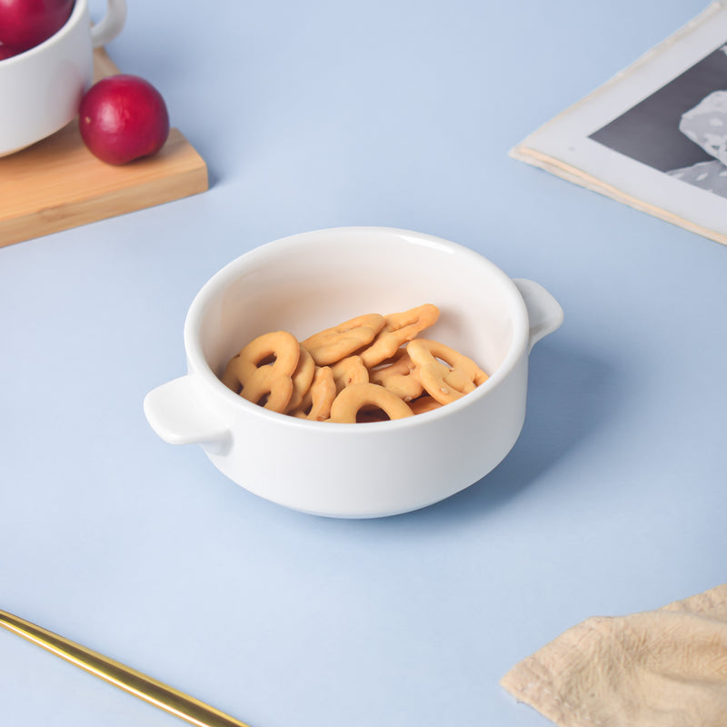 Classic White Soup Bowl 200 ml - Bowl, soup bowl, ceramic bowl, snack bowls, curry bowl, popcorn bowls | Bowls for dining table & home decor