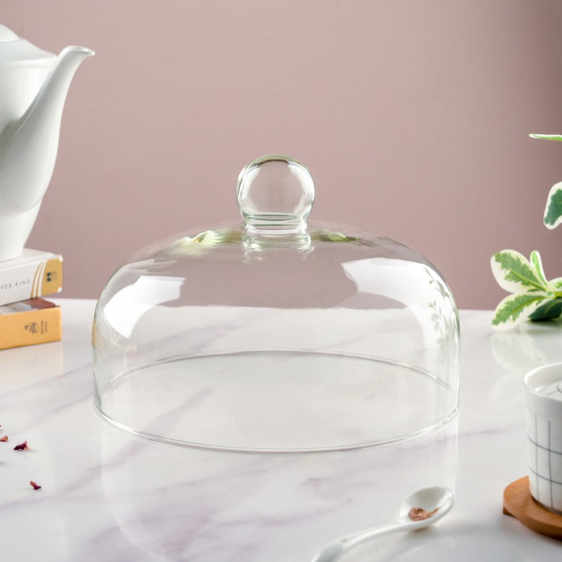 Marble Cake Plate With Cover 10 Inch