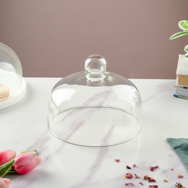 Wooden Cake Stand With Dome 8 inch