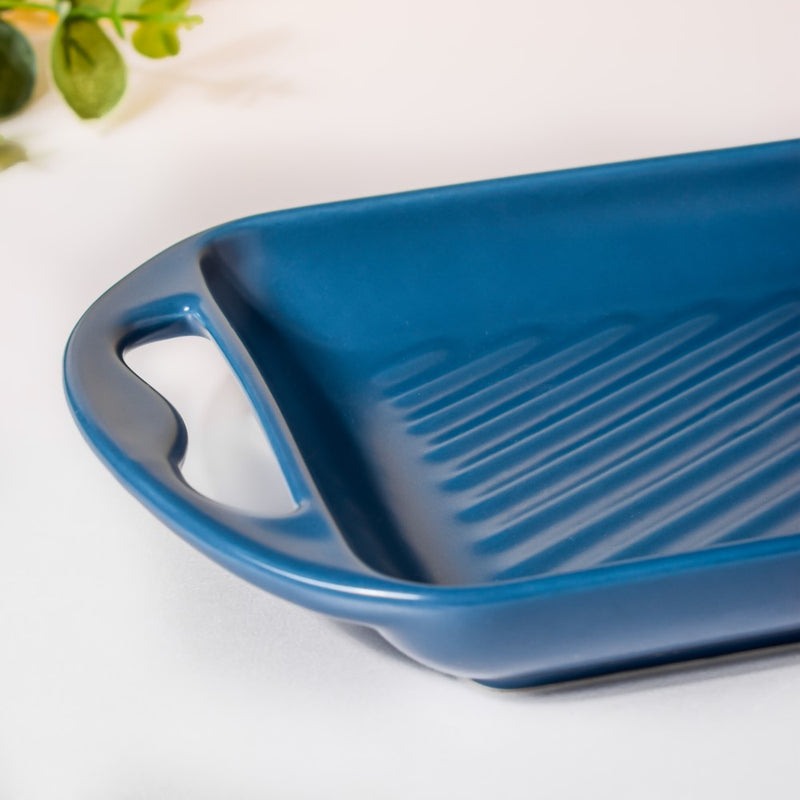 Baking Tray With Handle Dark Blue - Baking Tray