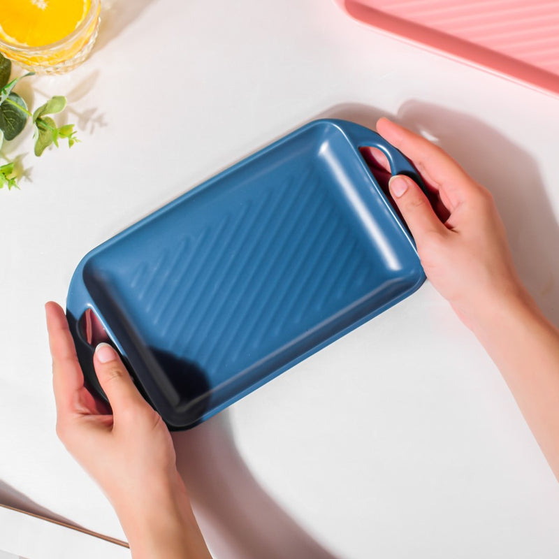 Baking Tray With Handle Dark Blue - Baking Tray