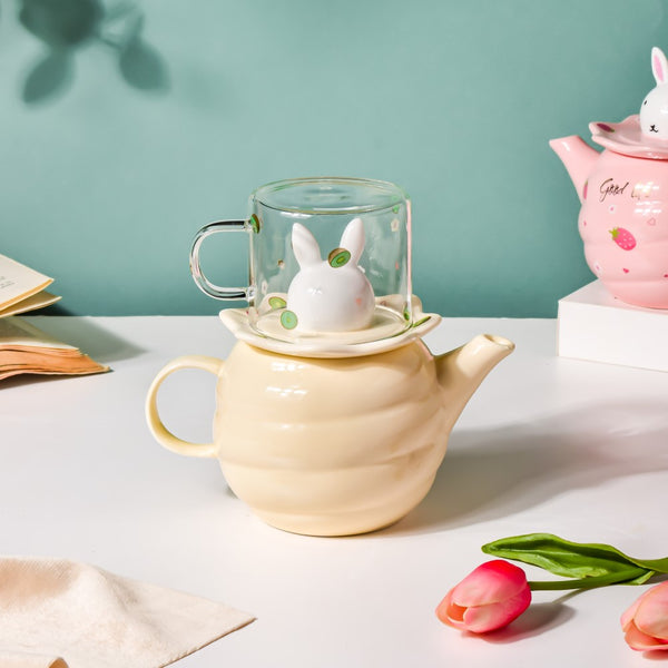 Bunny Cup And Kettle Cream