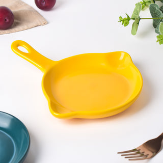 Yellow Microwavable Baking Tray 6 inch