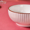 Dune Textured Serving Bowl Pink 650 ml - Bowl, ceramic bowl, serving bowls, noodle bowl, salad bowls, bowl for snacks, large serving bowl | Bowls for dining table & home decor