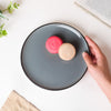 Cara Sleek Ceramic Snack Plate Grey 8 Inch - Serving plate, snack plate, dessert plate | Plates for dining & home decor
