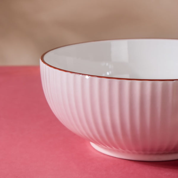 Dune Serving Bowl Pink - Bowl, ceramic bowl, serving bowls, noodle bowl, salad bowls, bowl for snacks, large serving bowl | Bowls for dining table & home decor