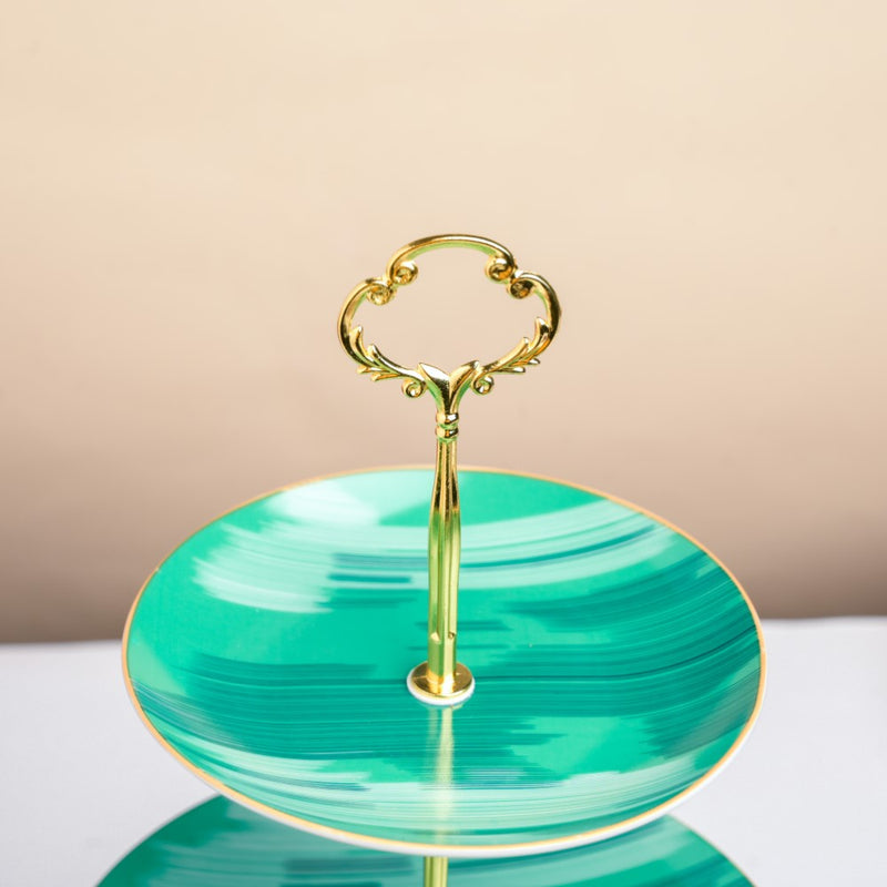 Decal 3 Tier Dessert Stand Green