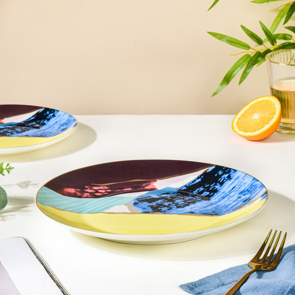 Colourful dinner plates best sale