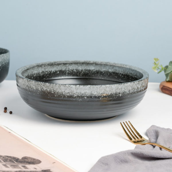 Galaxy Stone Pottery Serving Bowl 9 Inch 1700 ml - Bowl, ceramic bowl, serving bowls, noodle bowl, salad bowls, bowl for snacks, large serving bowl | Bowls for dining table & home decor