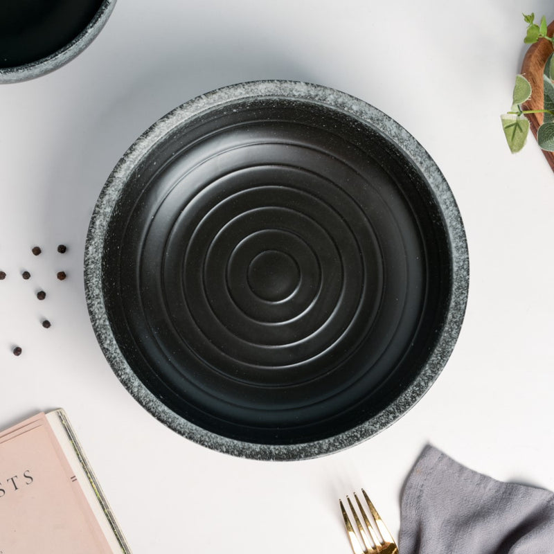 Galaxy Stone Pottery Serving Bowl 9 Inch 1700 ml - Bowl, ceramic bowl, serving bowls, noodle bowl, salad bowls, bowl for snacks, large serving bowl | Bowls for dining table & home decor