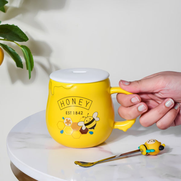 Honey Bee Coffee Mug Yellow 350 ml