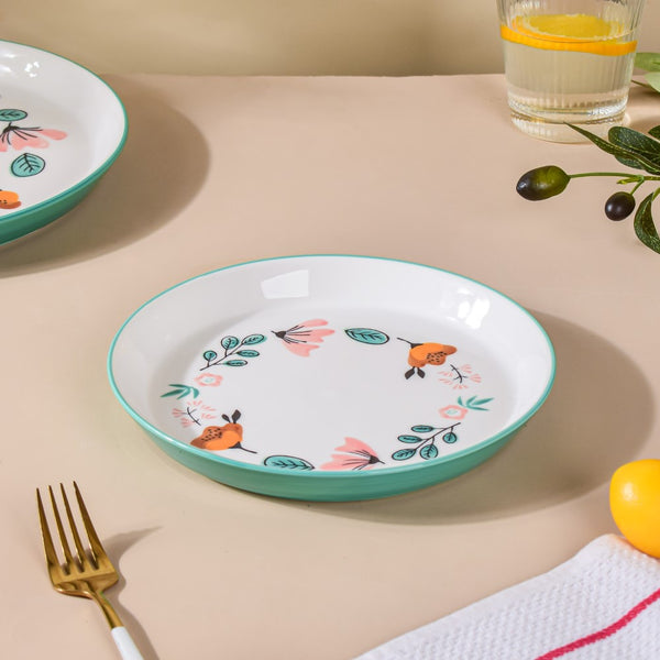 Bloom Ceramic Snack Plate Green 8 Inch - Serving plate, snack plate, dessert plate | Plates for dining & home decor
