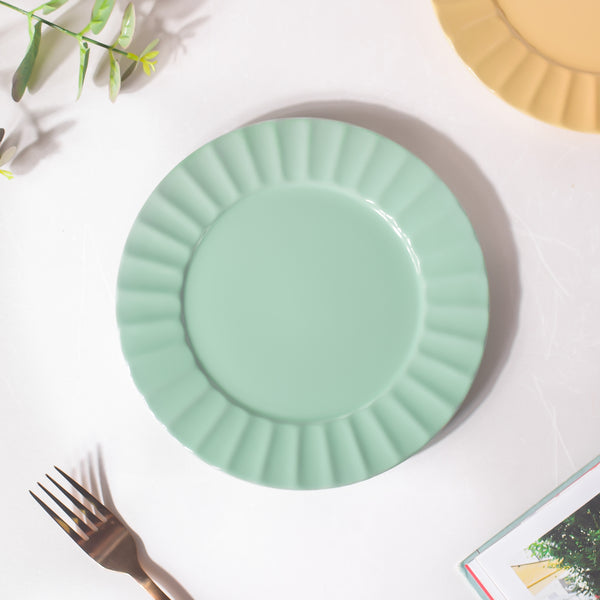 Claramay Mint Green Pastel Ceramic Snack Plate 8 Inch