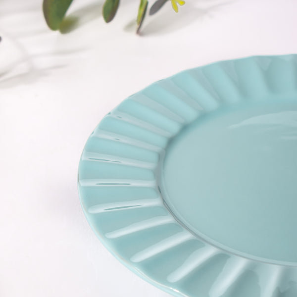 Claramay Blue Pastel Ceramic Snack Plate 8 Inch - Serving plate, snack plate, dessert plate | Plates for dining & home decor