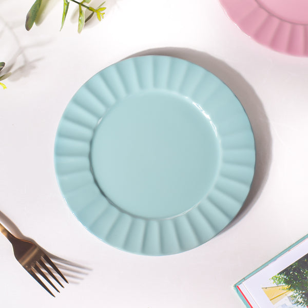 Claramay Blue Pastel Ceramic Snack Plate 8 Inch - Serving plate, snack plate, dessert plate | Plates for dining & home decor