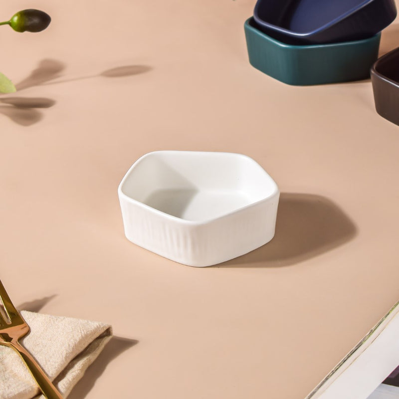 Pentagon Snack Bowl 50 ml - Bowl,ceramic bowl, snack bowls, curry bowl, popcorn bowls | Bowls for dining table & home decor