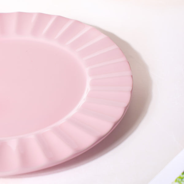 Claramay Pink Pastel Ceramic Snack Plate 8 Inch - Serving plate, snack plate, dessert plate | Plates for dining & home decor