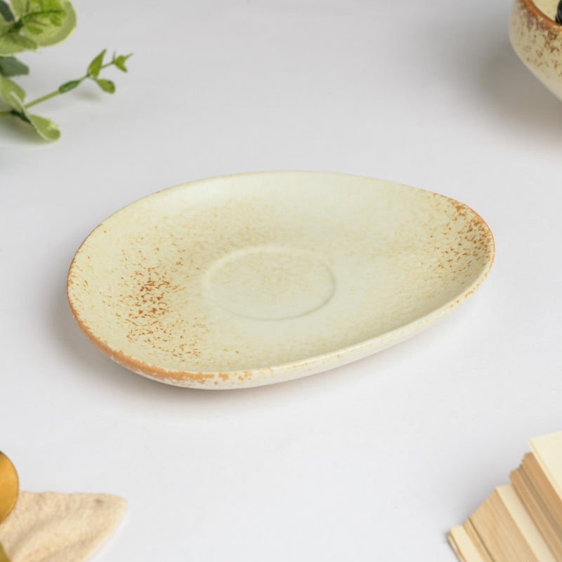 Earthy Stoneware Cup And Saucer 200 ml- Tea cup, coffee cup, cup for tea | Cups and Mugs for Office Table & Home Decoration