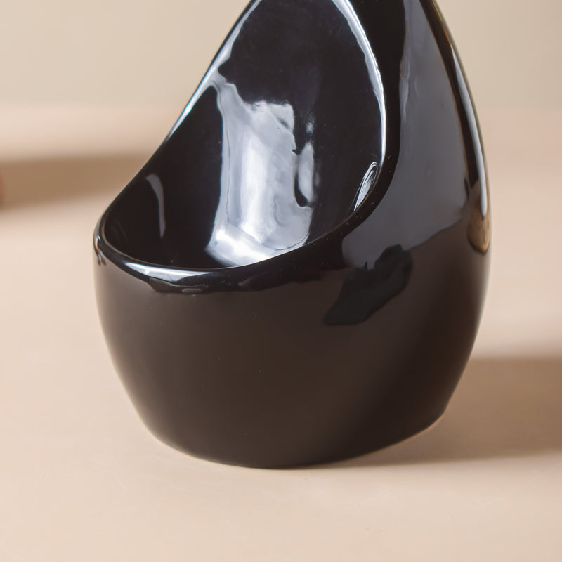 Celestria Black Glossy Dispenser With Scrubber 450ml