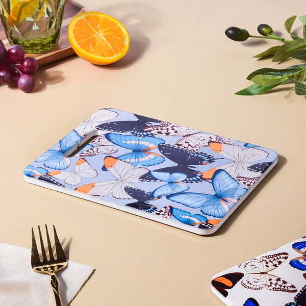 Gardenia Butterfly Platter 7.5 Inch - Ceramic platter, serving platter, fruit platter | Plates for dining table & home decor