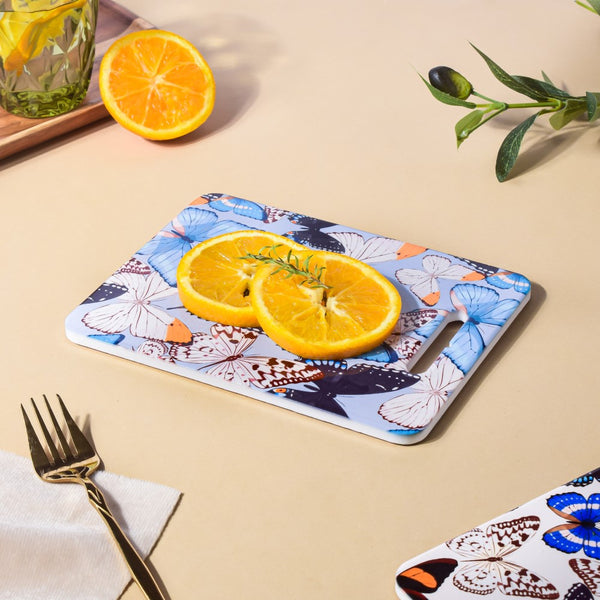 Gardenia Butterfly Platter 7.5 Inch - Ceramic platter, serving platter, fruit platter | Plates for dining table & home decor