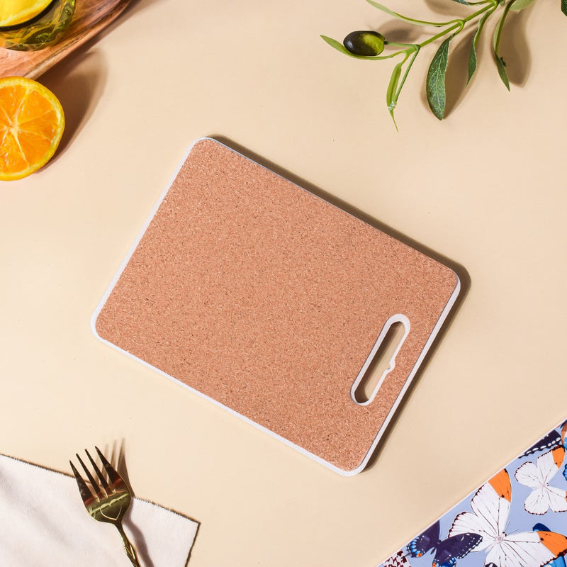 Butterfly Gardenia Platter with Cork Base 7.5 Inch - Ceramic platter, serving platter, fruit platter | Plates for dining table & home decor