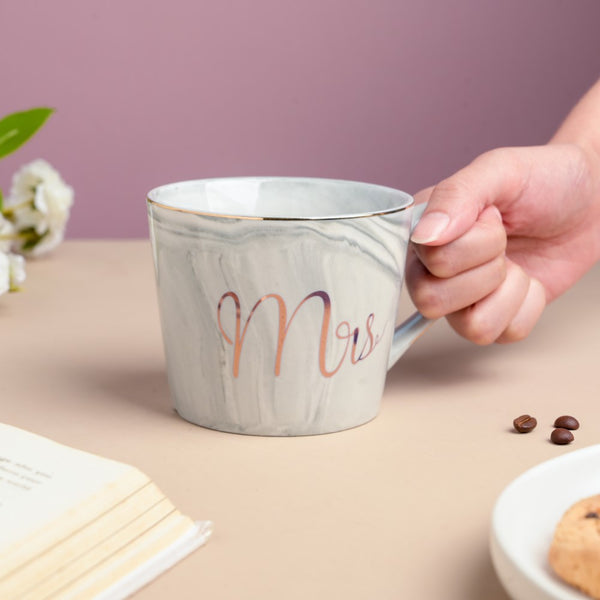 Grey Mrs. Cup- Mug for coffee, tea mug, cappuccino mug | Cups and Mugs for Coffee Table & Home Decor