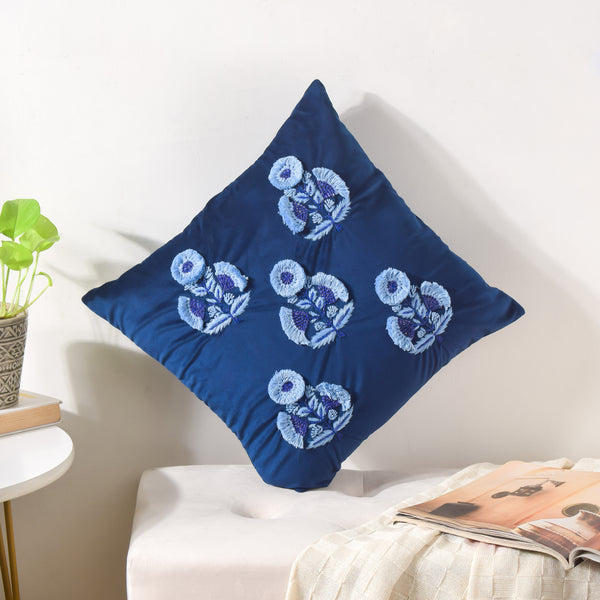 Blue Velvet Cushion Case 16 inch