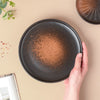 Savanna Stoneware Snack Plate Black Brown 8 Inch - Serving plate, snack plate, dessert plate | Plates for dining & home decor