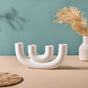 Contemporary Ceramic Candle Stand Oatmeal White - Candle stand | Room decoration