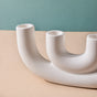 Contemporary Ceramic Candle Stand Oatmeal White - Candle stand | Room decoration