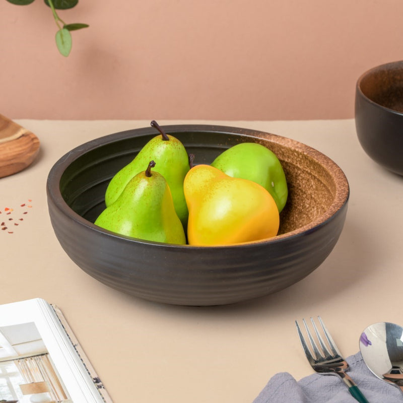 Savanna Stoneware Serving Bowl 9 Inch 1700 ml - Bowl, ceramic bowl, serving bowls, noodle bowl, salad bowls, bowl for snacks, large serving bowl | Bowls for dining table & home decor