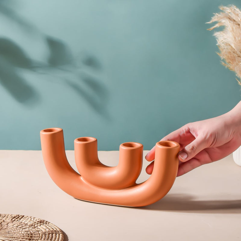 Contemporary Ceramic Candle Stand - Candle stand | Room decoration