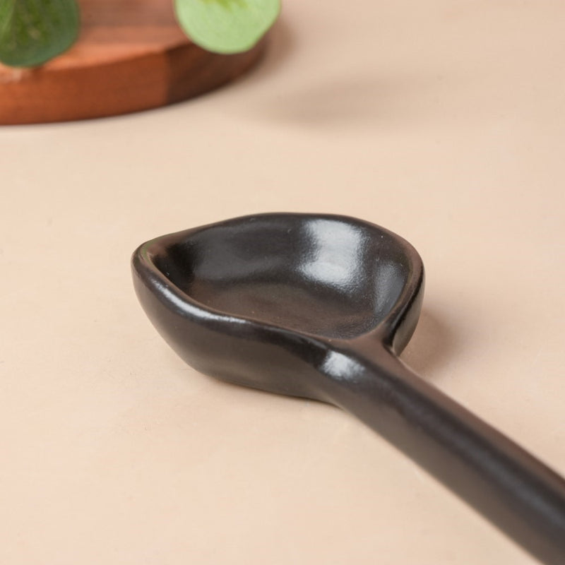Savanna Stoneware Spoon Black And Brown