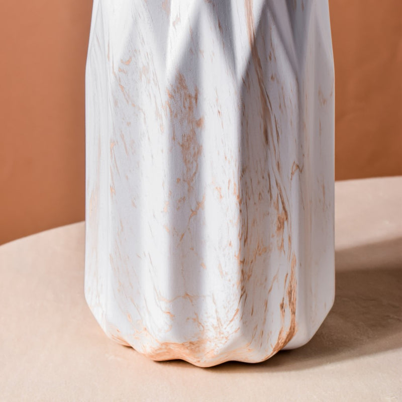 Modern Marble Pattern Ceramic Vase For Home White - Flower vase for home decor, office and gifting | Home decoration items