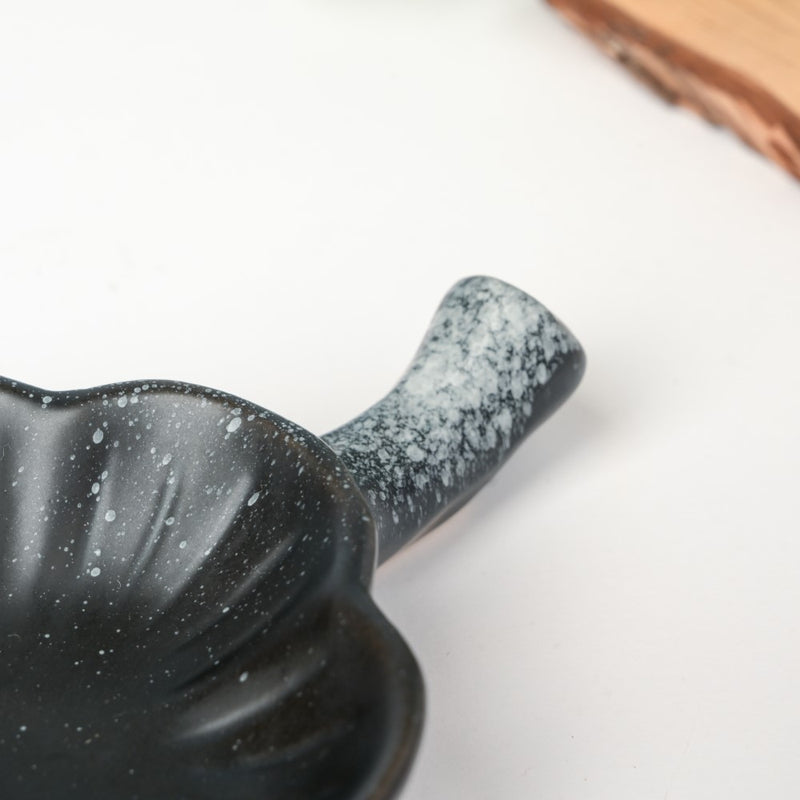 Galaxy Stone Pottery Dip Bowl With Chopsticks Rest - Bowl, ceramic bowl, dip bowls, chutney bowl, dip bowls ceramic | Bowls for dining table & home decor 