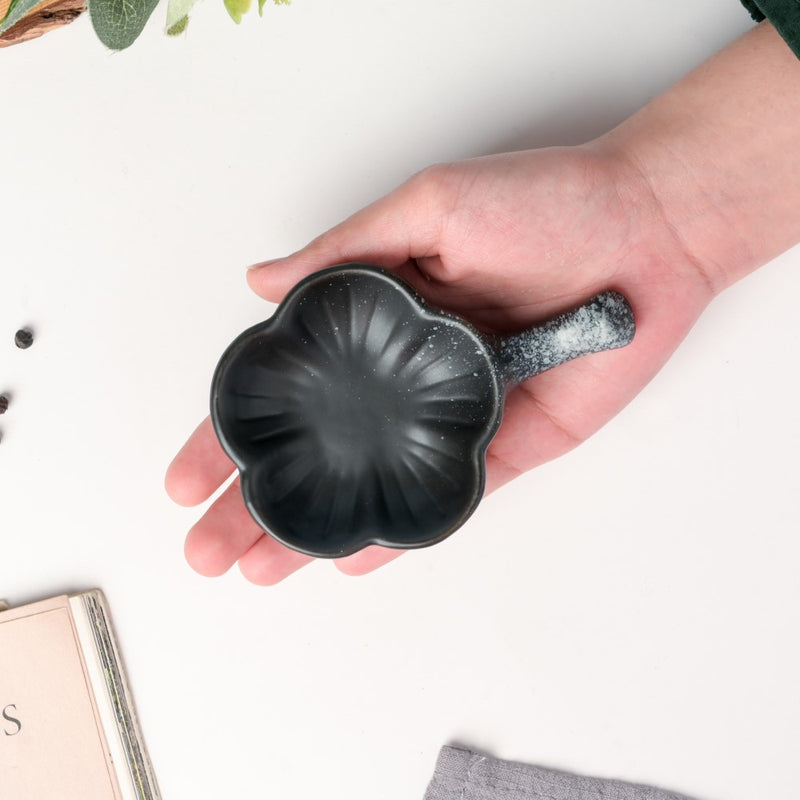 Galaxy Stone Pottery Dip Bowl With Chopsticks Rest - Bowl, ceramic bowl, dip bowls, chutney bowl, dip bowls ceramic | Bowls for dining table & home decor 