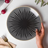 Lunaria Ceramic Dinner Plate Black 10 Inch - Serving plate, lunch plate, ceramic dinner plates| Plates for dining table & home decor