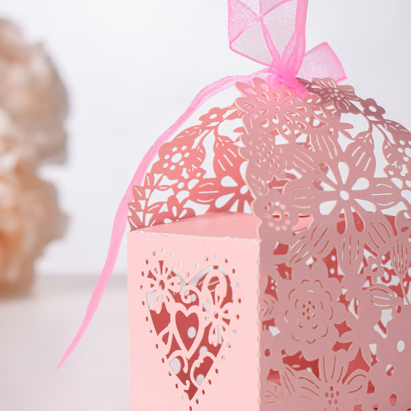 Pink Square Paper Gift Box