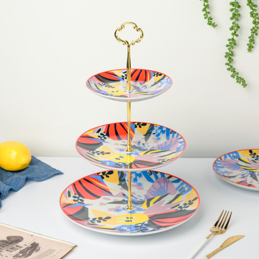 Sylvia Ceramic 3 Tier Cupcake Stand