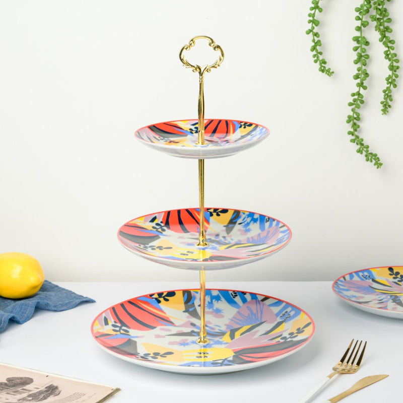 Sylvia Ceramic 3 Tier Cupcake Stand