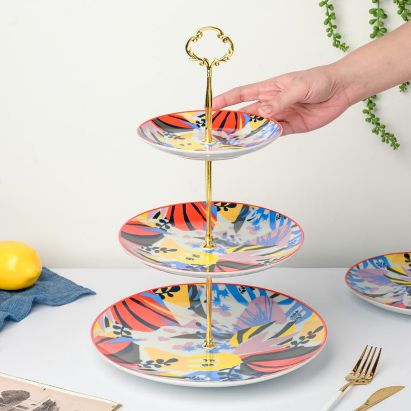 Sylvia Ceramic 3 Tier Cupcake Stand