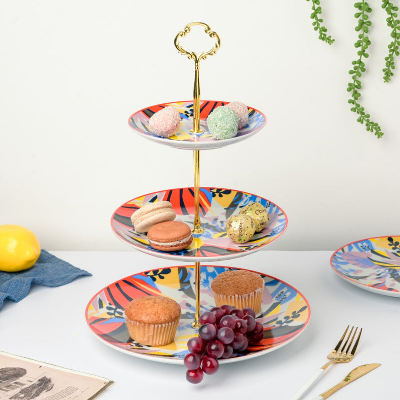 Sylvia Ceramic 3 Tier Cupcake Stand