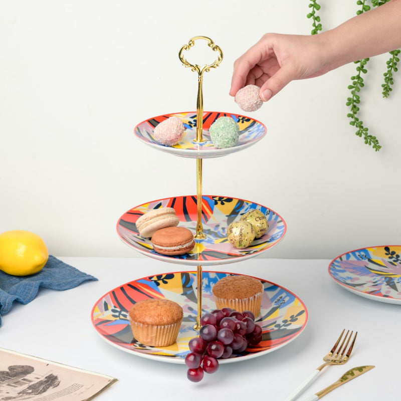 Sylvia Ceramic 3 Tier Cupcake Stand