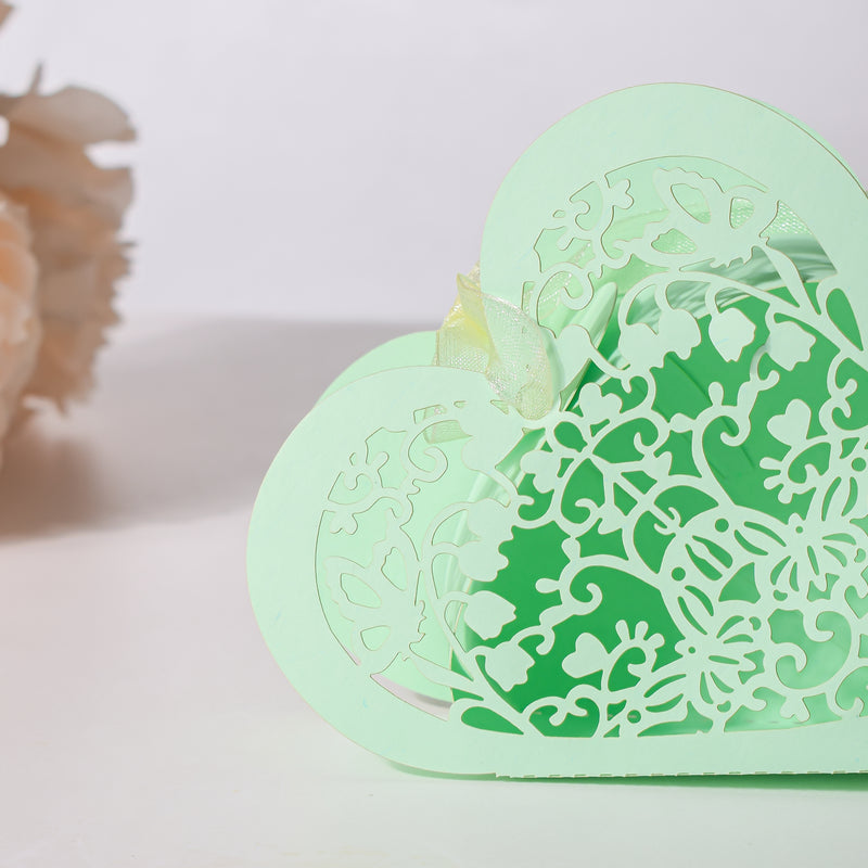Mint Green Heart Paper Gift Box