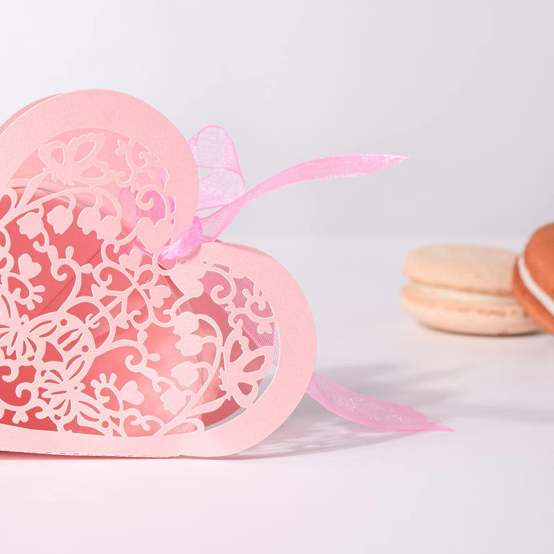 Pink Heart Paper Gift Box